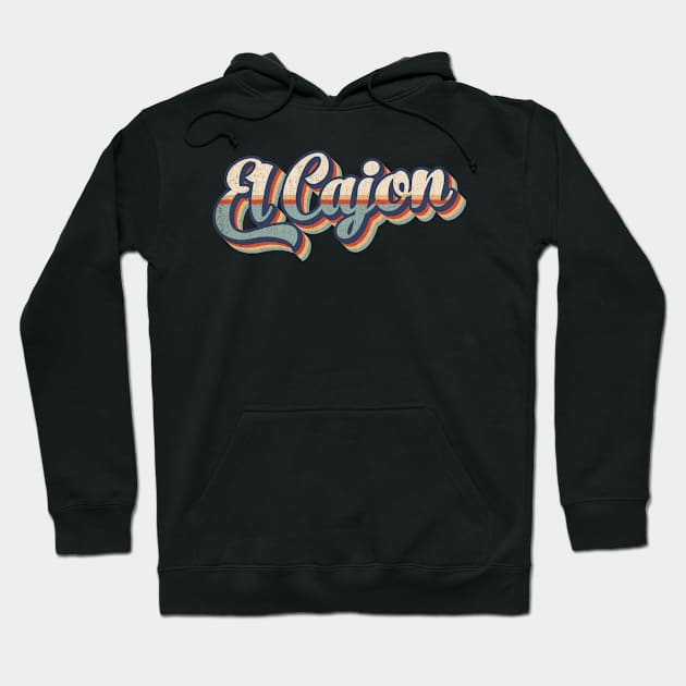 El Cajon // Retro Vintage Style Hoodie by Stacy Peters Art